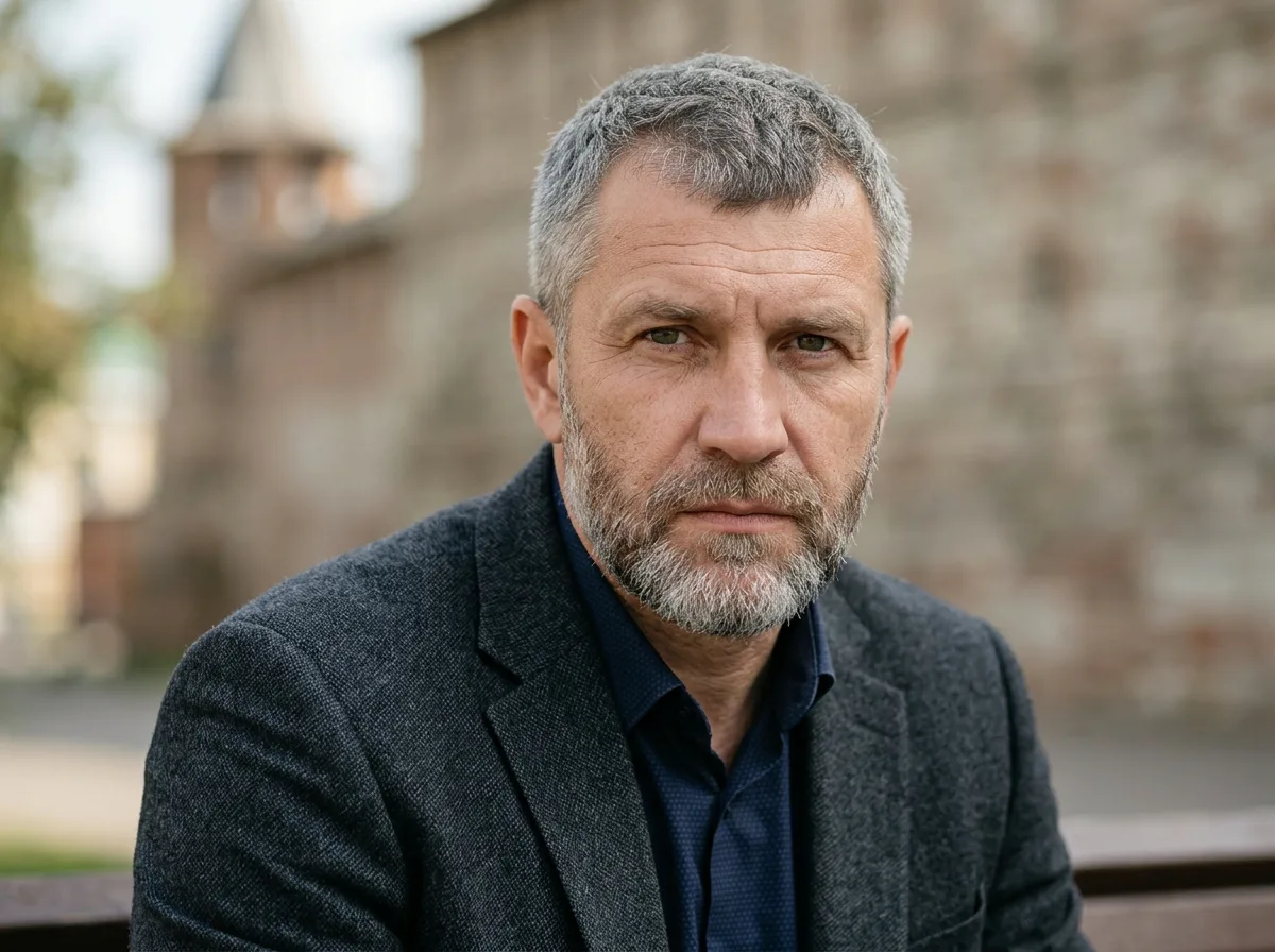 Аватар Сергея В., мужчина 45 лет, Казань, портрет, серьёзный взгляд, нейтральный фон